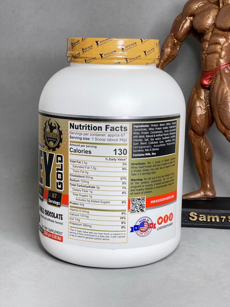 تصویر  پروتئین وی گلد دکستر جکسون - dexter Jackson protein whey gold 100%