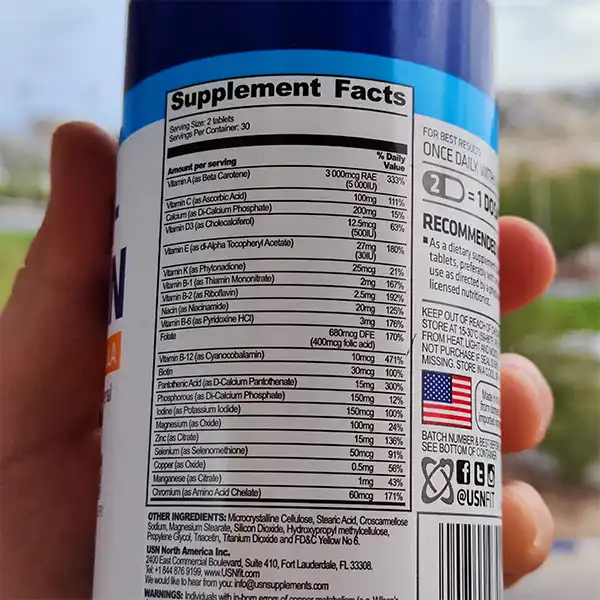 مولتی ویتامین یو اس ان | USN Multivitamin-سم7شاپ-sam7shop