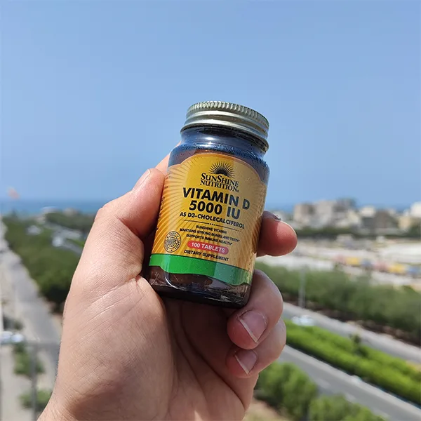 قرص ویتامین D 5000 IU سان شاین 100 عددی | SUNSHINE VITAMIN D 5000 IU 100 TAB-سم7شاپ-sam7shop.ir