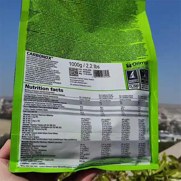 پودر کربو نوکس الیمپ 1 کیلوگرم | Olimp CARBO NOX 1kg-سم7شاپ-sam7shop.ir