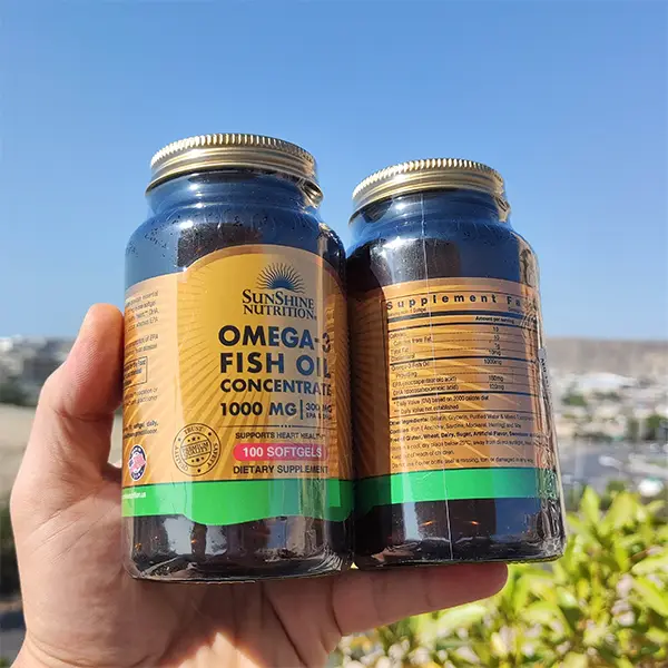 کپسول امگا 3 سان شاین آمریکا 100 عددی | Sunshine Nutrition Omega-3 Softgel 1000mg- سم7شاپ-sam7shop.ir
