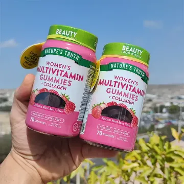 پاستیل مولتی ویتامین و کلاژن نیچرز تروث مخصوص بانوان