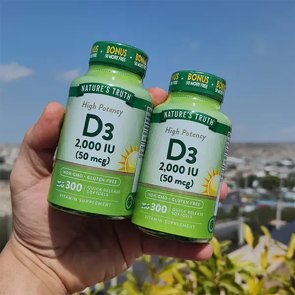 ویتامین D3 نیچرز تروث 50 میکروگرم (2000 واحدی) 