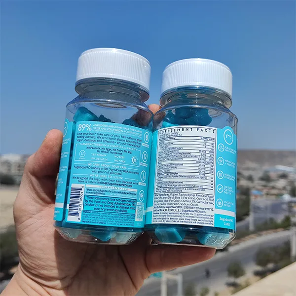 پاستیل تقویت مو و ضد ریزش شوگربیر پرو 62 عددی